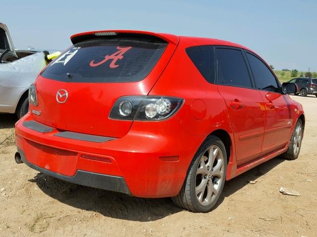 JM1BK343581878053 - 2008 MAZDA 3 HATCHBAC RED photo 4