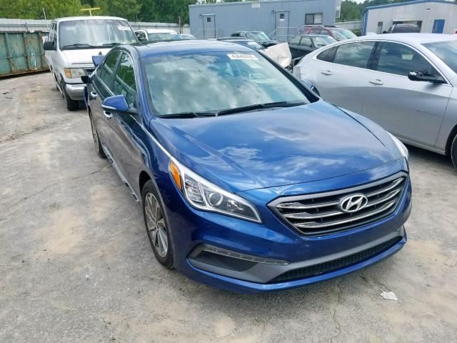 5NPE34AF3HH525429 - 2017 HYUNDAI SONATA SPO BLUE photo 1