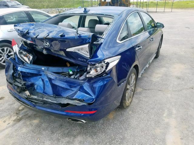 5NPE34AF3HH525429 - 2017 HYUNDAI SONATA SPO BLUE photo 4