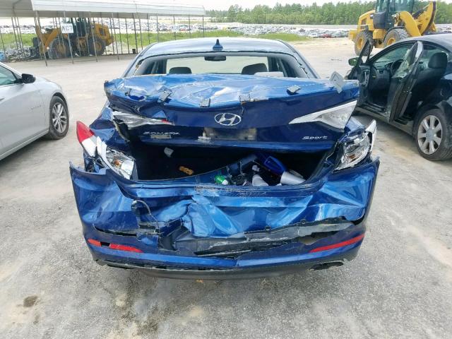 5NPE34AF3HH525429 - 2017 HYUNDAI SONATA SPO BLUE photo 9