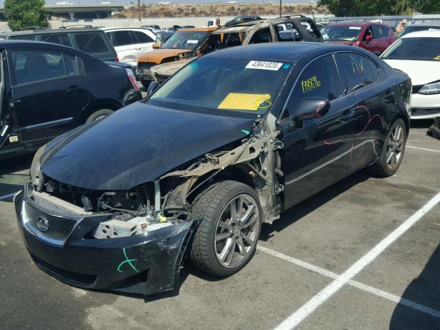 JTHBE262782013969 - 2008 LEXUS IS 350 BLACK photo 2