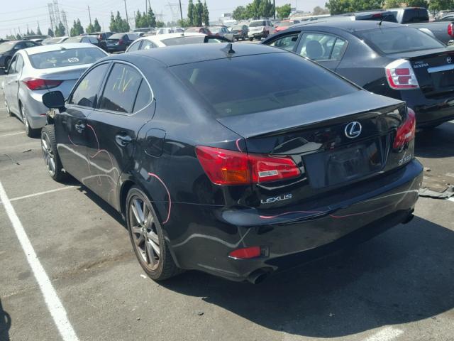 JTHBE262782013969 - 2008 LEXUS IS 350 BLACK photo 3