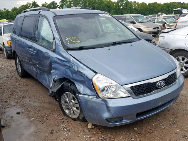 KNDMG4C75C6421713 - 2012 KIA SEDONA LX BLUE photo 1