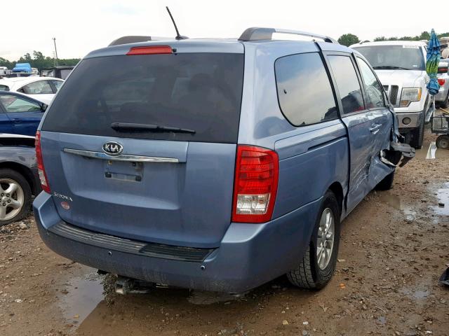 KNDMG4C75C6421713 - 2012 KIA SEDONA LX BLUE photo 4