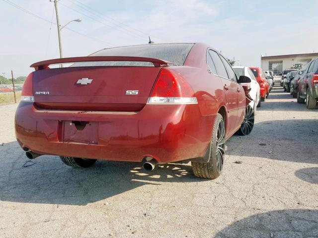 2G1WD58C179248941 - 2007 CHEVROLET IMPALA SUP RED photo 4