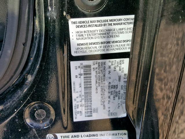 5LMFU27546LJ14515 - 2006 LINCOLN NAVIGATOR შავი ფოტო 10