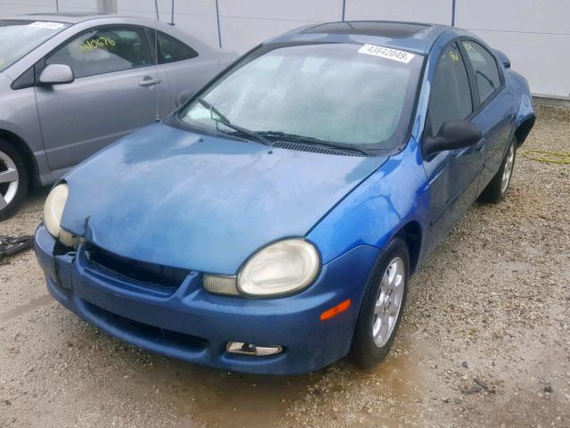 1B3ES56C62D608682 - 2002 DODGE NEON ES BLUE photo 2