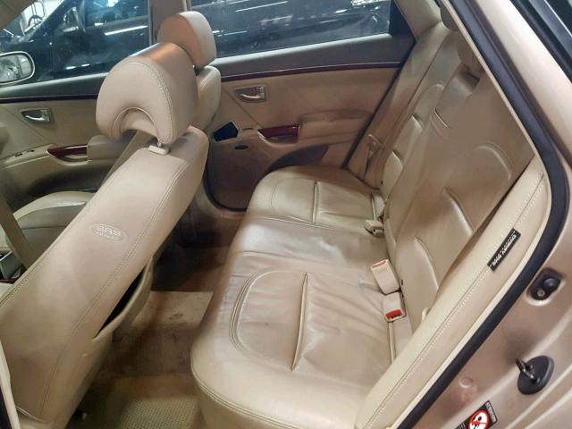 KMHFC46F36A128610 - 2006 HYUNDAI AZERA SE CREAM photo 6