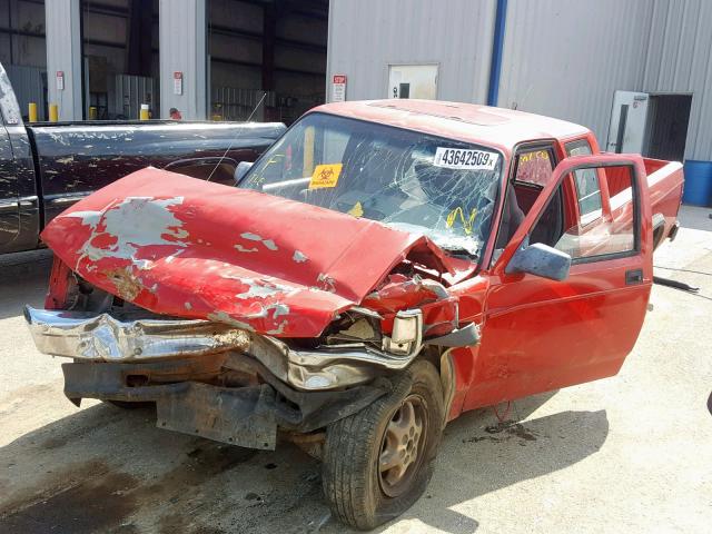 1B7GL23X7RW119636 - 1994 DODGE DAKOTA RED photo 2