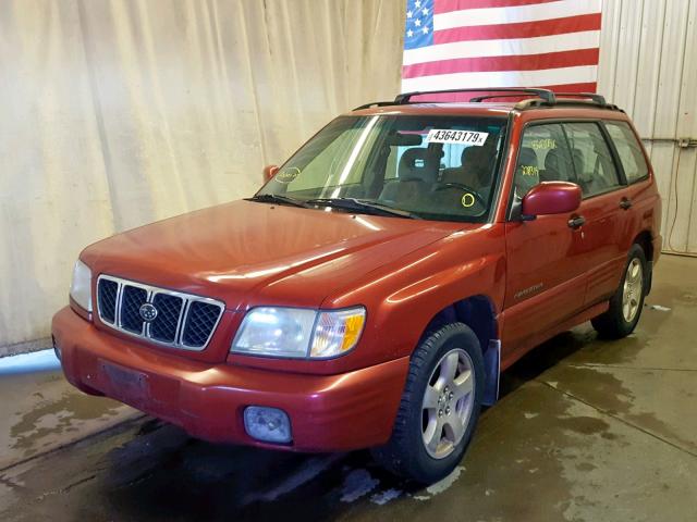 JF1SF65691G714215 - 2001 SUBARU FORESTER S RED photo 2