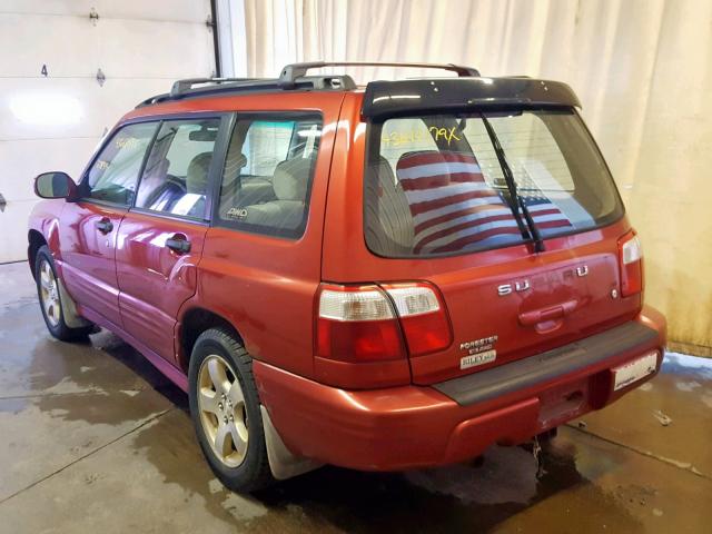 JF1SF65691G714215 - 2001 SUBARU FORESTER S RED photo 3