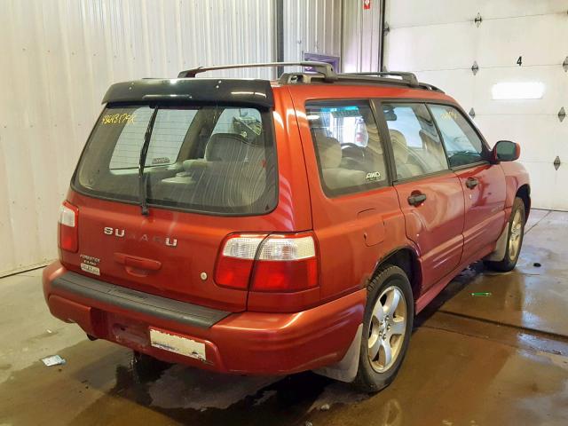 JF1SF65691G714215 - 2001 SUBARU FORESTER S RED photo 4