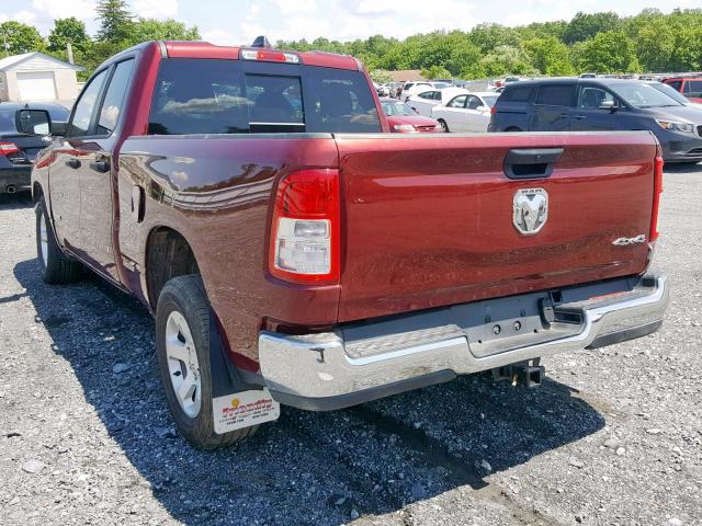 1C6SRFCT2KN556430 - 2019 RAM 1500 TRADE BURGUNDY photo 3