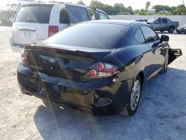 KMHHM66D78U291973 - 2008 HYUNDAI TIBURON GS BLACK photo 4