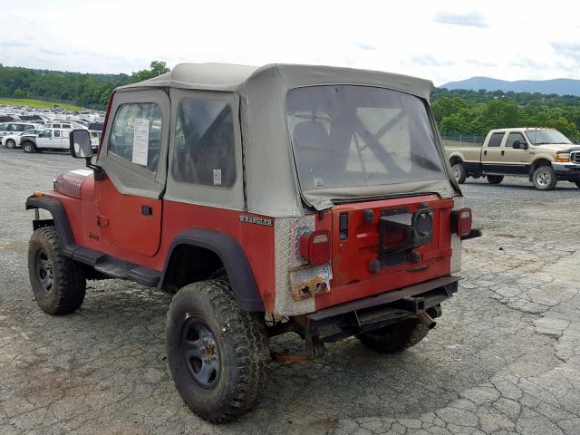 2BCCL81J4HB515749 - 1987 JEEP WRANGLER RED photo 3