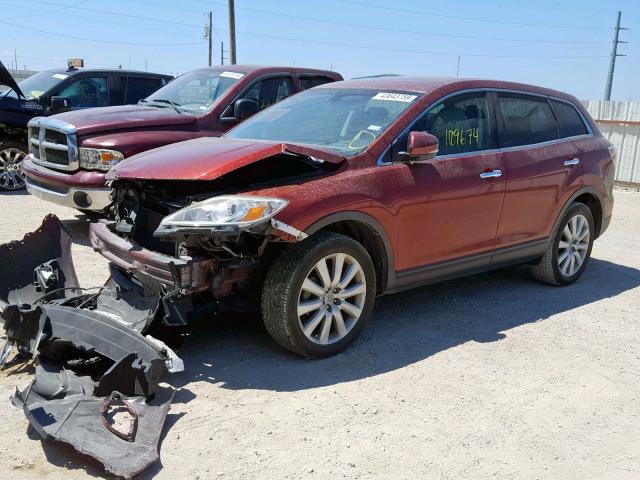 JM3TB2MV3A0238278 - 2010 MAZDA CX-9 RED photo 2