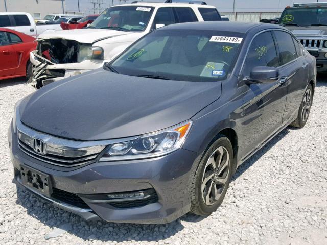 1HGCR3F87HA022327 - 2017 HONDA ACCORD EXL GRAY photo 2