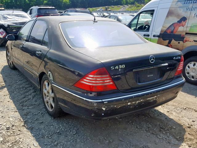 WDBNG83J45A460346 - 2005 MERCEDES-BENZ S 430 4MAT BLACK photo 3