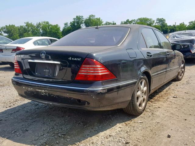 WDBNG83J45A460346 - 2005 MERCEDES-BENZ S 430 4MAT BLACK photo 4