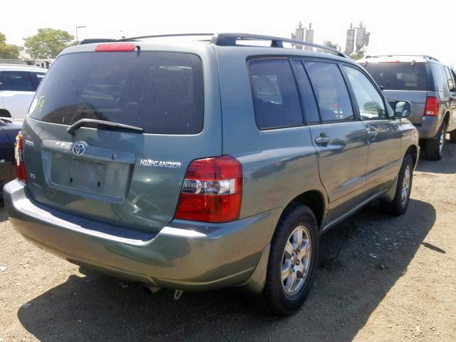 JTEGP21A140025102 - 2004 TOYOTA HIGHLANDER GREEN photo 4