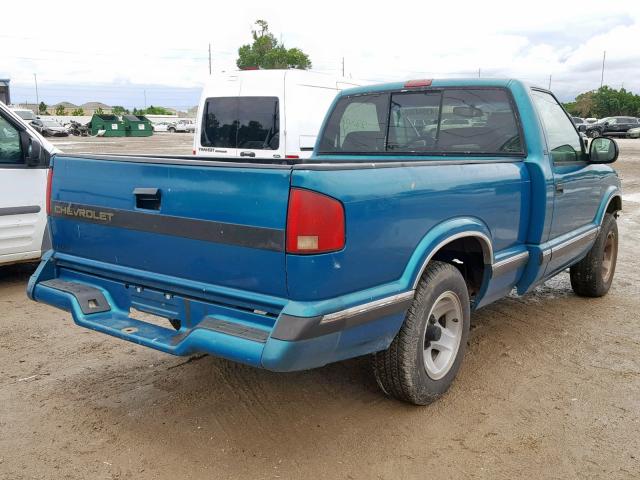 1GCCS1444RK148809 - 1994 CHEVROLET S TRUCK S1 BLUE photo 4