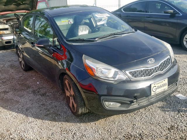 KNADN4A35C6045081 - 2012 KIA RIO EX BLACK photo 1