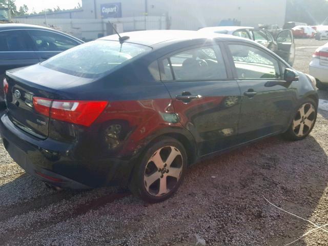 KNADN4A35C6045081 - 2012 KIA RIO EX BLACK photo 4