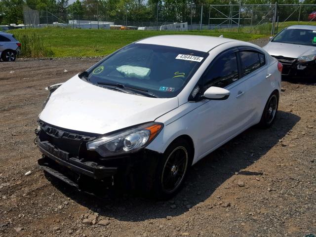 KNAFX4A89E5090953 - 2014 KIA FORTE EX WHITE photo 2