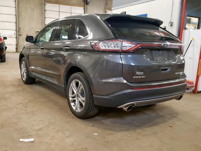 2FMPK4K93HBB91446 - 2017 FORD EDGE TITAN GRAY photo 3