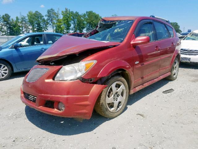 5Y2SL65827Z418356 - 2007 PONTIAC VIBE BURGUNDY photo 2