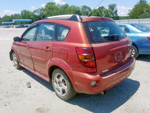 5Y2SL65827Z418356 - 2007 PONTIAC VIBE BURGUNDY photo 3