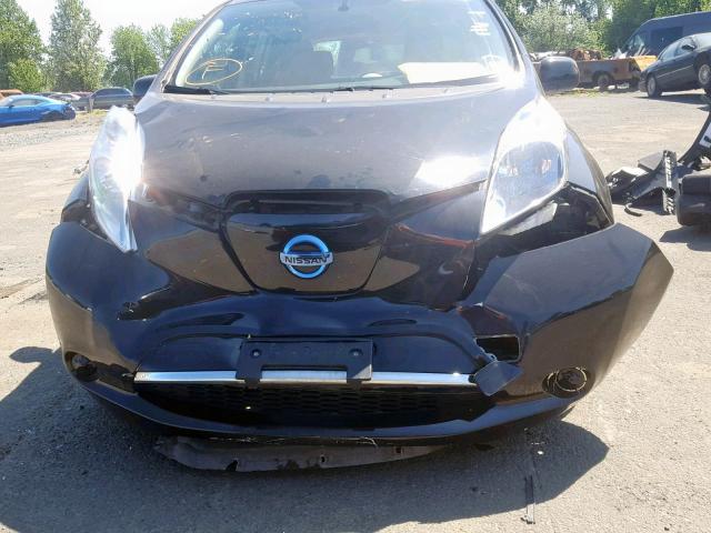 1N4AZ0CP8EC340074 - 2014 NISSAN LEAF S BLACK photo 9