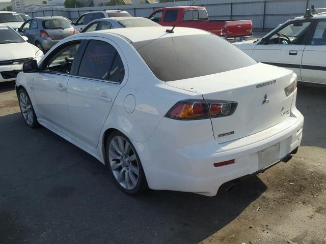 JA3AV66V09U027652 - 2009 MITSUBISHI LANCER RAL WHITE photo 3