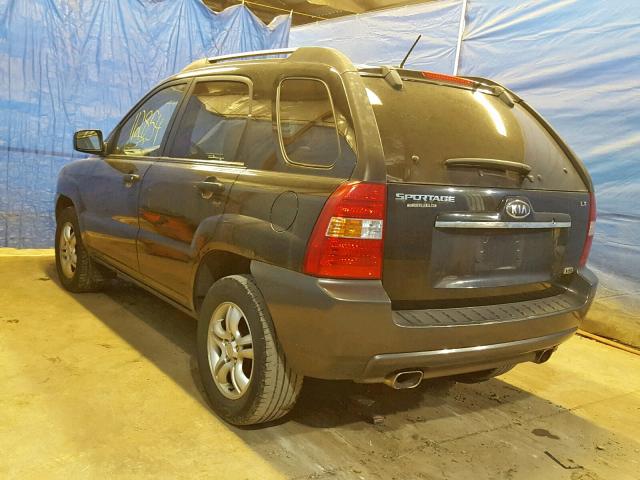 KNDJE723977359399 - 2007 KIA SPORTAGE E BLACK photo 3