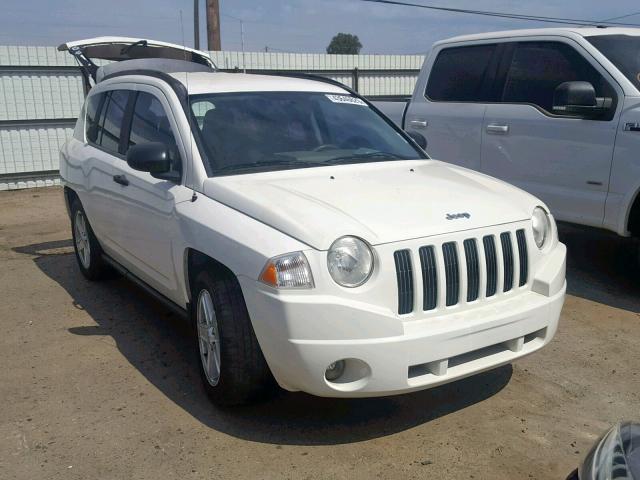 1J8FT47W97D213978 - 2007 JEEP COMPASS WHITE photo 1