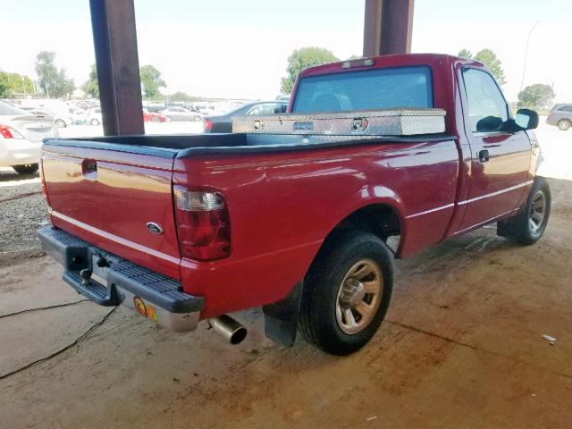 1FTYR10UX3PA29762 - 2003 FORD RANGER RED photo 4