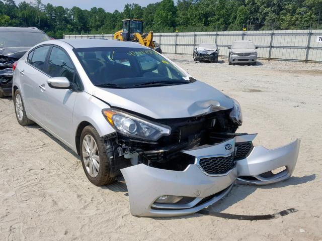 KNAFX4A86F5331286 - 2015 KIA FORTE EX SILVER photo 1