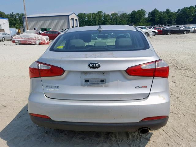 KNAFX4A86F5331286 - 2015 KIA FORTE EX SILVER photo 9