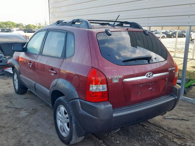 KM8JN12D07U666253 - 2007 HYUNDAI TUCSON SE MAROON photo 3