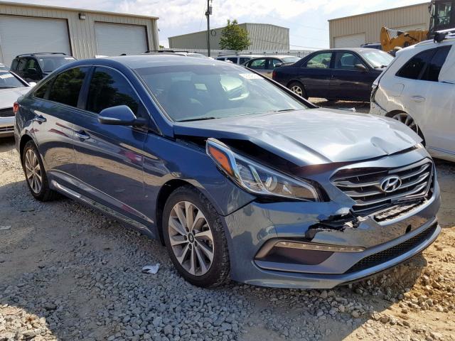 5NPE34AF4FH215447 - 2015 HYUNDAI SONATA SPO BLUE photo 1