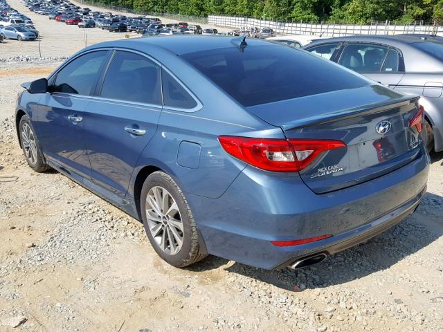 5NPE34AF4FH215447 - 2015 HYUNDAI SONATA SPO BLUE photo 3