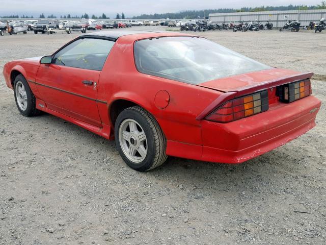 1G1FP23EXML160568 - 1991 CHEVROLET CAMARO RS RED photo 3