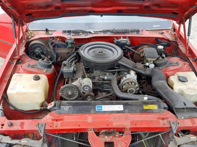 1G1FP23EXML160568 - 1991 CHEVROLET CAMARO RS RED photo 7