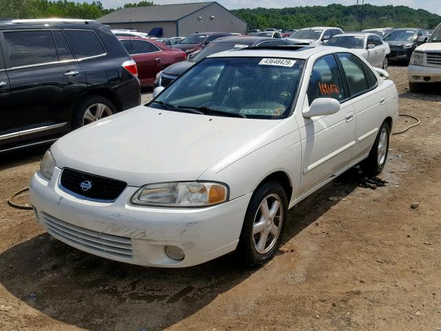 3N1BB51A6YL000271 - 2000 NISSAN SENTRA SE WHITE photo 2