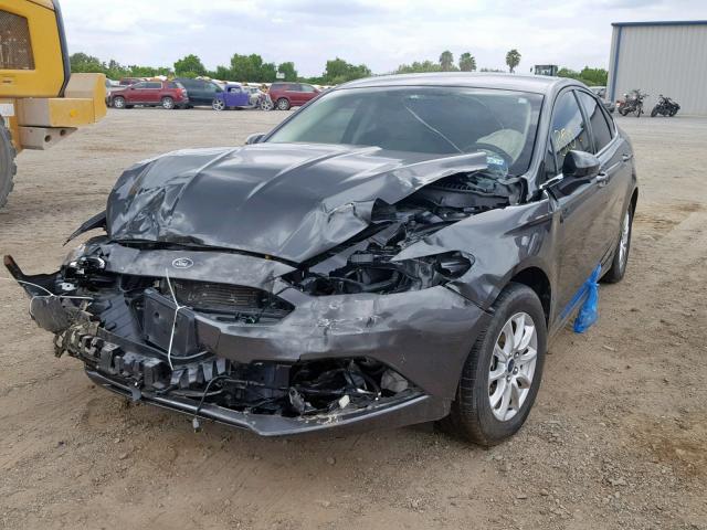 3FA6P0G70HR406869 - 2017 FORD FUSION S CHARCOAL photo 2