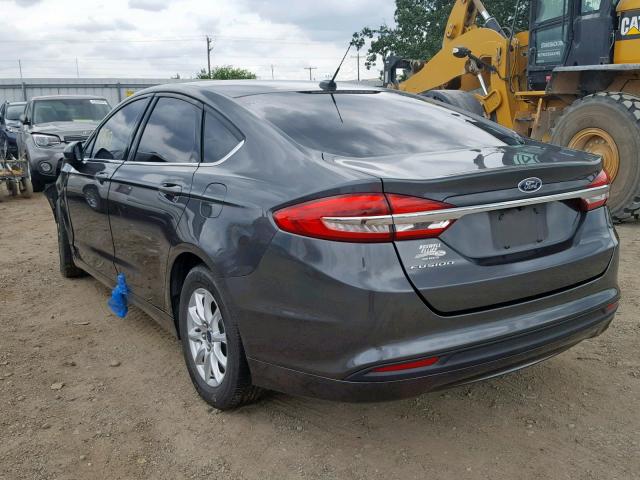 3FA6P0G70HR406869 - 2017 FORD FUSION S CHARCOAL photo 3
