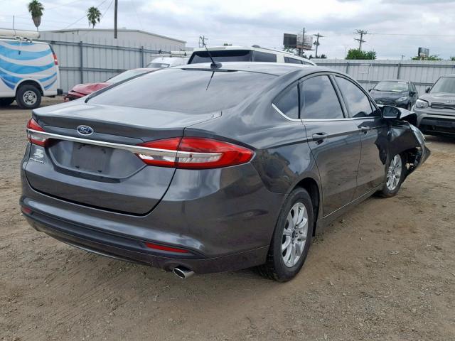 3FA6P0G70HR406869 - 2017 FORD FUSION S CHARCOAL photo 4