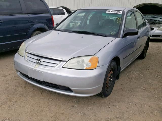 2HGES16331H917987 - 2001 HONDA CIVIC DX SILVER photo 2