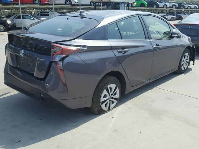 JTDKARFU9H3031584 - 2017 TOYOTA PRIUS GRAY photo 4