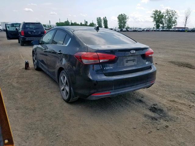 3KPFL4A8XJE233356 - 2018 KIA FORTE EX BLACK photo 3